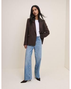 Nobody's Child Double Breasted Alicia Blazer - Brown