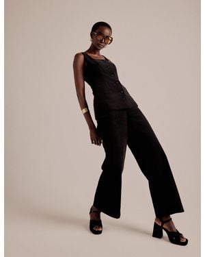 Nobody's Child Nc X Lisou Cord High Waist Wide Leg Trousers - Black