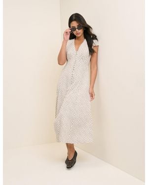Nobody's Child Ditsy Floral Avery Midi Dress - Natural