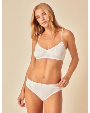 Nobody's Child Pointelle Bralette Set - Natural