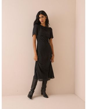 Nobody's Child And Polka Dot Noelle Midi Dress - Natural