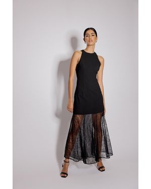 Nobody's Child Vanessa Lace Skirt Midi Dress - Black