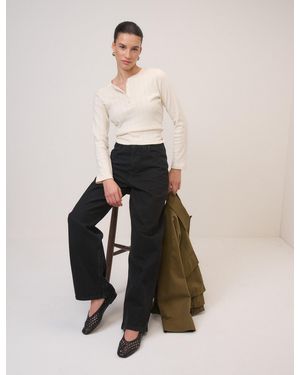 Nobody's Child Mid Rise Carnaby Wide Leg Jeans - Natural