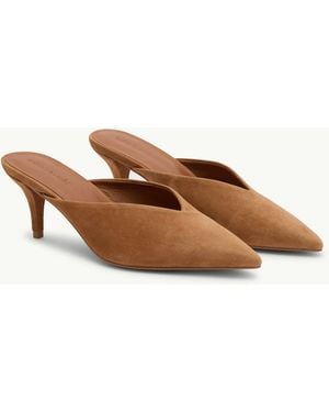 Nobody's Child Suede Heeled Mules - Blue