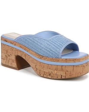 Sarto Fernanda Platform Slide Sandal - Blue