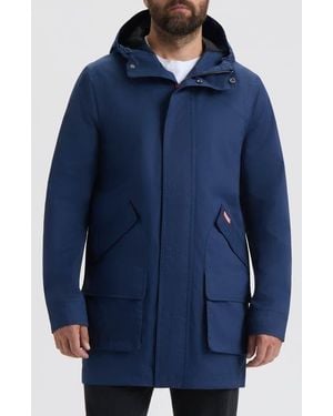 HUNTER Downing Hooded Rain Jacket - Blue