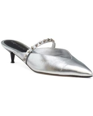 McQueen City Pointed Toe Mary Jane Mule - White