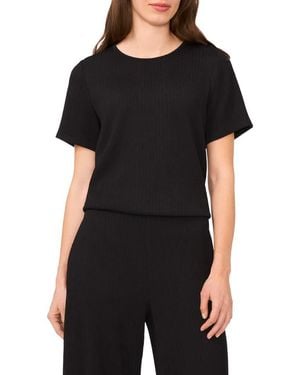 Halogen® Plissé Boxy T-Shirt - Black