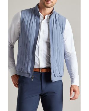 Rhone Skyline Quilted Vest - Blue