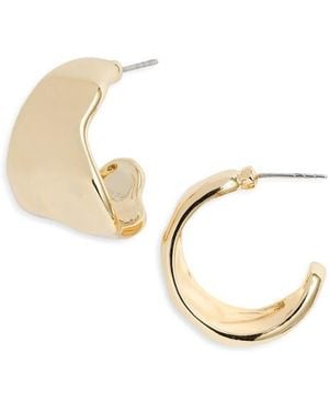 Open Edit Tapered Organic Hoop Earrings - Natural