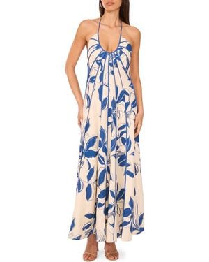 Parker The Novia Linen Blend Sundress - Blue