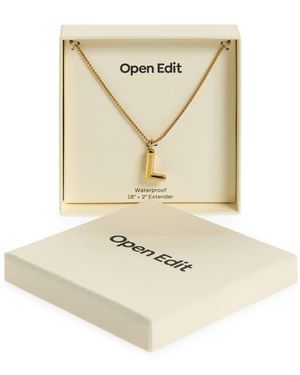 Open Edit Waterproof Bubble Initial Pendant Necklace - Natural