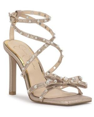 Jessica Simpson Loelva Studded Strappy Sandal - Metallic