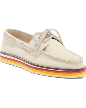 Sperry Top-Sider Platform Boat Shoe - White