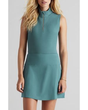 Rhone Course To Court Sleeveless Half Zip Top - Blue