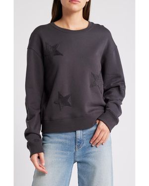 Rails Sonia Star Appliqué Cotton Sweatshirt - Black