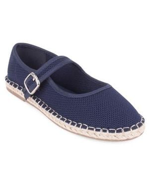 Tahari Willow Esapdrille Mary Jane Flat - Blue