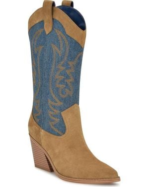 Nine West Keeks Western Boot - Blue