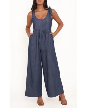 Petal & Pup Ayla Chambray Jumpsuit - Blue