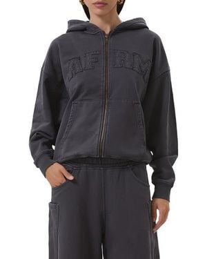 AFRM Cameron Cotton Zip Hoodie - Black
