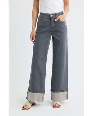 Wit & Wisdom Skyrise Wide Leg Jeans - Blue