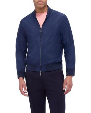 Bugatchi Reversible Water Repellent Bomber Jacket - Blue
