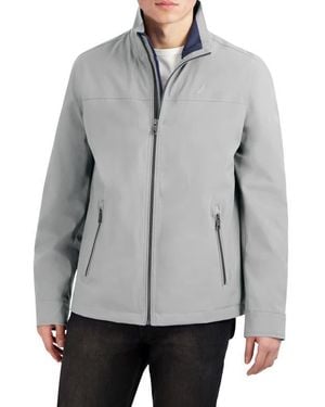 Nautica Lightweight Stretch Water Resistant Golf Jacket - Gray