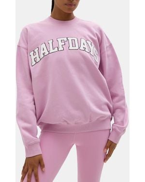 Halfdays Cotton Graphic Sweatshirt - Pink