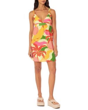 Maaji Tropical Breeze Cover-Up Minidress - Orange