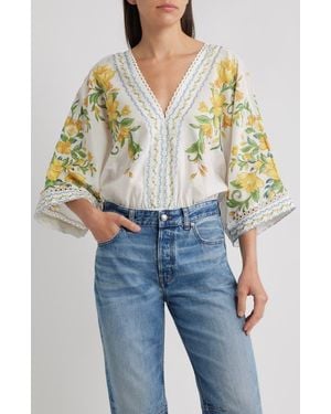 FARM Rio Sicily Dolman Sleeve Bodysuit - Blue