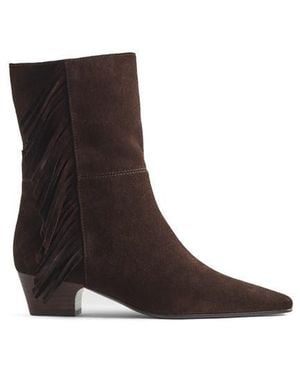 Madewell The Lexie Fringed Ankle Boot - Brown