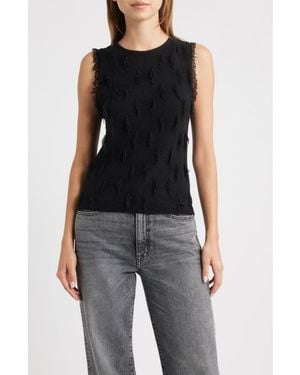 Rails Vidana Fringe Texture Sweater Vest - Black