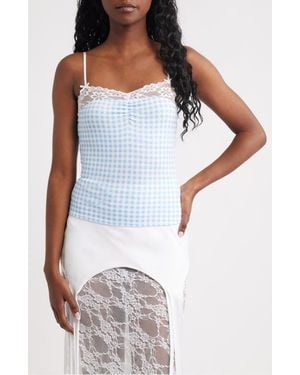Bella Venice The Evelyn Gingham Check Camisole - White
