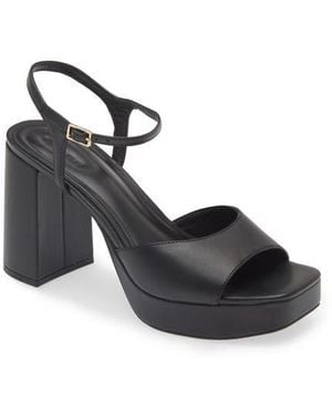 Open Edit Whitney Block Heel Sandal - Black