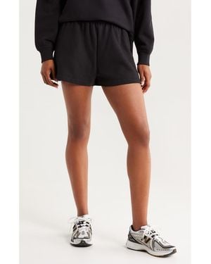 Zella Ultracozy Fleece Sweat Shorts - Black