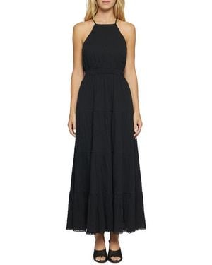 Lost + Wander Bella Luna Crushed Tiered Maxi Dress - Black