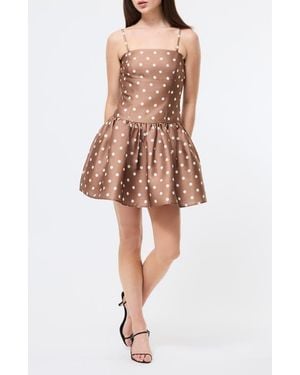 French Connection Polka Dot Taffeta Fit & Flare Minidress - Multicolor