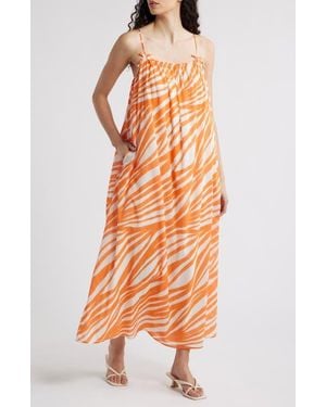 Du Paradis Viola Cotton Maxi Dress - Orange