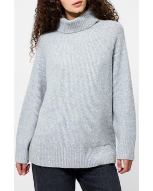 French Connection Emilia Oversize Turtleneck Sweater - Gray