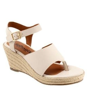 Softwalk Hilo Ankle Strap Espadrille Platform Wedge Sandal - White
