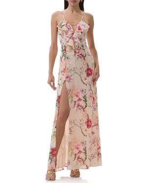 AFRM Lovette Floral Chiffon Gown - Multicolor