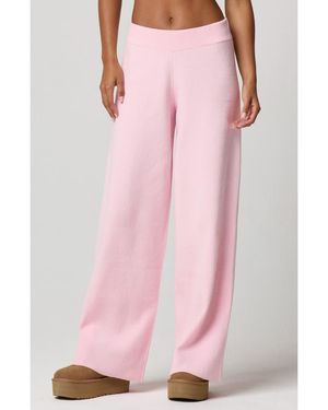 Florence By Mills Chenille Wide Leg Pants - Pink