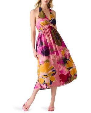 Steve Madden Piper Floral Halter Sundress - Red