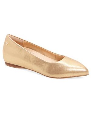 Frankie Poppy Pointed Toe Flat - Natural