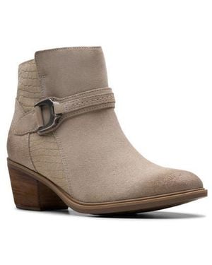 Clarks Neva Buckle Bootie - Brown