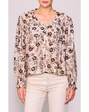 MELLODAY Print Button-Up Shirt - Pink
