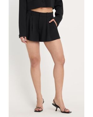 GOOD AMERICAN Luxe Suiting Shorts - Black