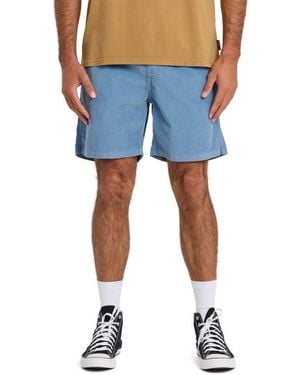 Quiksilver Taxer Corduroy Shorts - Blue