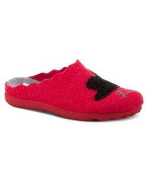 Flexus by Spring Step Swanlove Scuff Slipper - Red