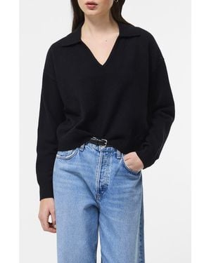 French Connection Sloane Johnny Collar Pullover - Black